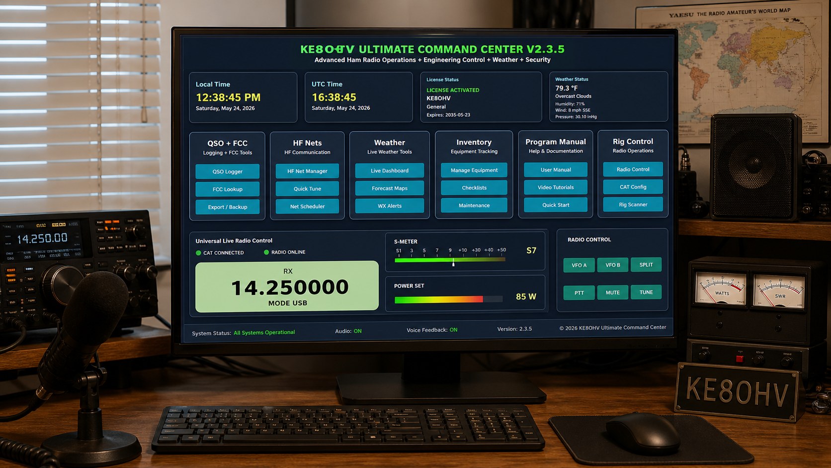 KE8OHV Ultimate Command Center realistic shack preview